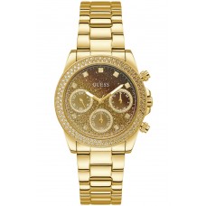 GUESS Sol Crystals Gold Stainless Steel Multifunction GW0483L2
