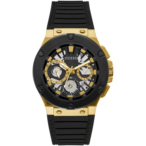 GUESS Circuit Black Rubber Multifunction GW0487G5