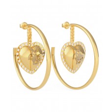 GUESS Σκουλαρίκια από επιχρυσωμένο ανοξείδωτο ατσάλι JUBE01068JWYGT-U