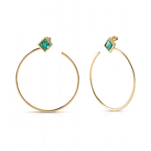 GUESS Σκουλαρίκια από επιχρυσωμένο ανοξείδωτο ατσάλι JUBE01228JWYGT-U