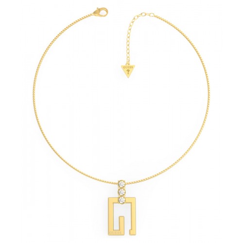 GUESS Κολιέ από επιχρυσωμένο ανοξείδωτο ατσάλι JUBN01018JWYGT-U