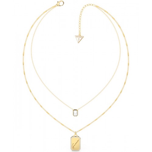 GUESS Κολιέ από επιχρυσωμένο ανοξείδωτο ατσάλι JUBN01129JWYGT-U