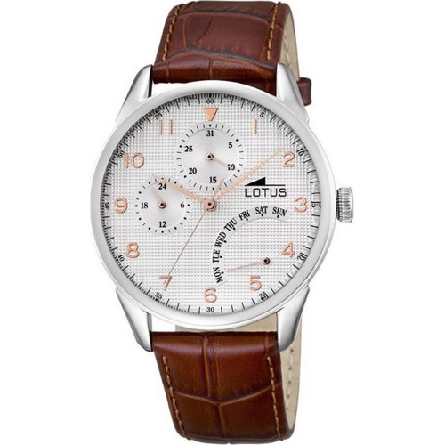 LOTUS Multifunction Brown Leather Strap L10131/1