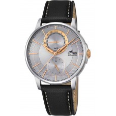 LOTUS Black Leather Strap L18323-1