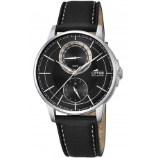 LOTUS Black Leather Strap L18323-3