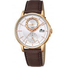 LOTUS Rose Gold Brown Leather Strap L18324-1