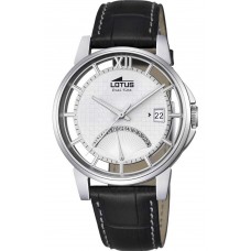 LOTUS Black Leather Strap L18325-1