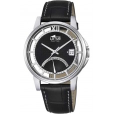 LOTUS Black Leather Strap L18325-2