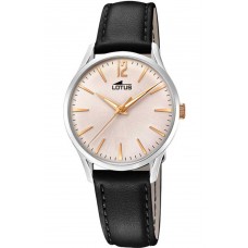 LOTUS Black Leather Strap L18406-4