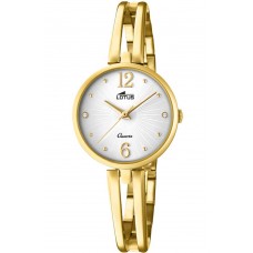 LOTUS Crystals Gold Stainless Steel Bracelet L18443-1