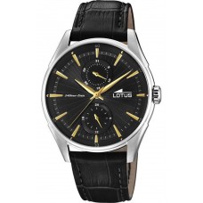 LOTUS Black Leather Strap L18523/4