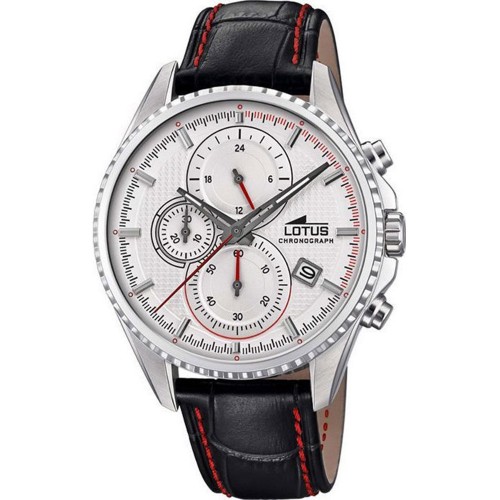 LOTUS Black Leather Chronograph L18527/1