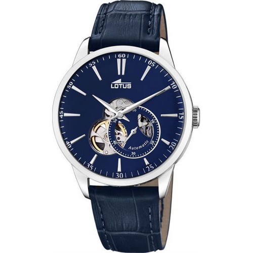 LOTUS Automatic Open Heart Blue Leather Strap L18536/3