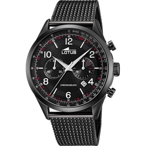 LOTUS Black Stainless Steel Chronograph L18556/1