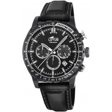 LOTUS Black Leather Chronograph L18588/4