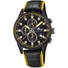 LOTUS Black Leather Chronograph L18589/1
