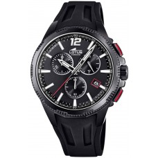 LOTUS Black Rubber Chronograph L18591/3