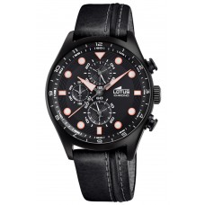 LOTUS Black Leather Chronograph L18593/3