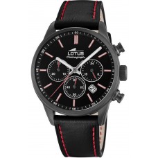 LOTUS Black Leather Chronograph L18669/3