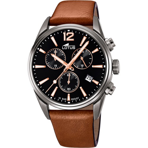 LOTUS Brown Leather Chronograph L18683/2