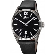 LOTUS Black Leather Strap L18685/3