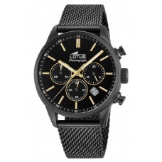 LOTUS Black Stainless Steel Chronograph L18700/2