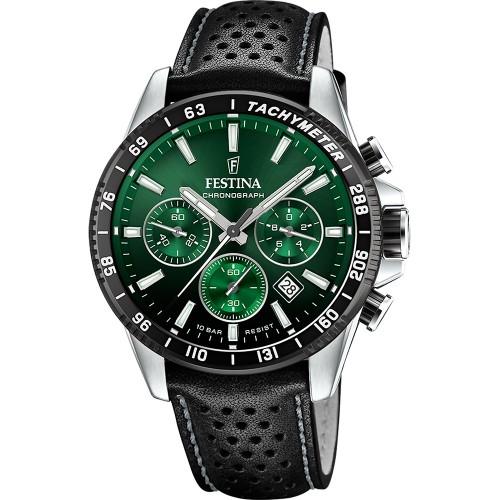 FESTINA Black Leather Chronograph F20561/5