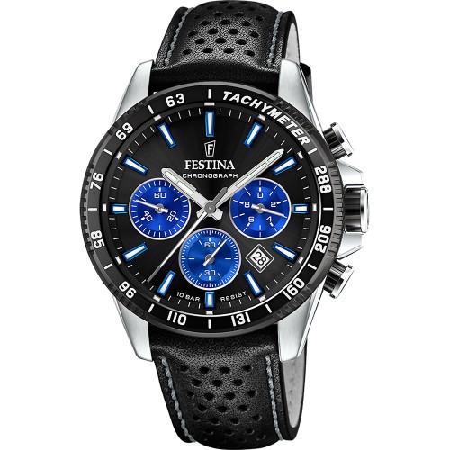 FESTINA Black Leather Chronograph F20561/6