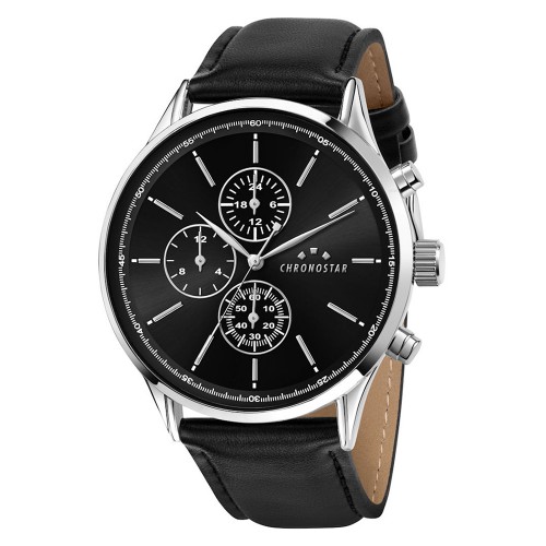 CHRONOSTAR Dandy Black Leather Chronograph R3751300002