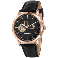 MASERATI Epoca Automatic Black Leather Strap R8821118009