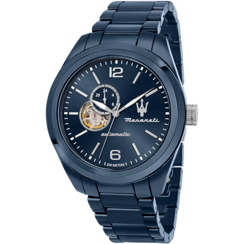 MASERATI Traguardo Automatic Blue Stainless Steel Bracelet R8823150002