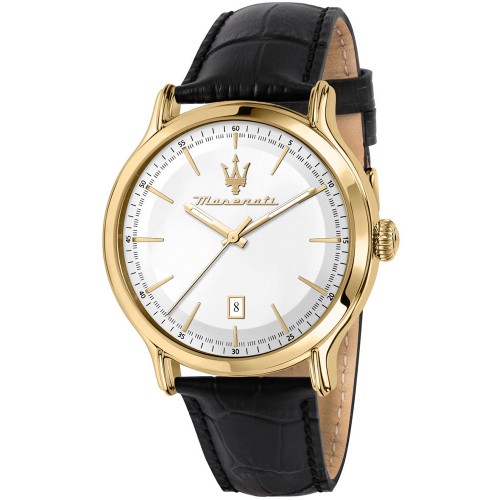 MASERATI Epoca Black Leather Strap R8851118015