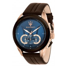 MASERATI Traguardo Rose Gold Brown Leather Chronograph R8871612024