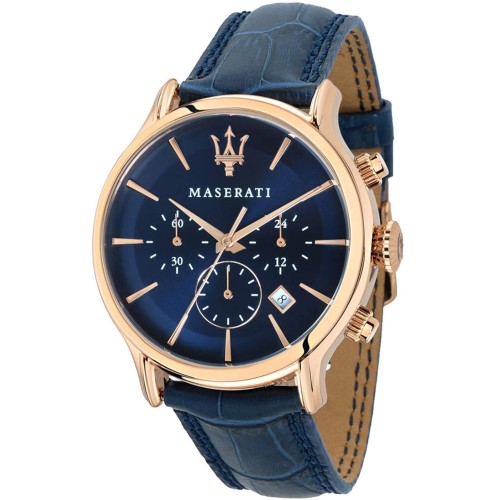 MASERATI Epoca Blue Leather Chronograph R8871618013