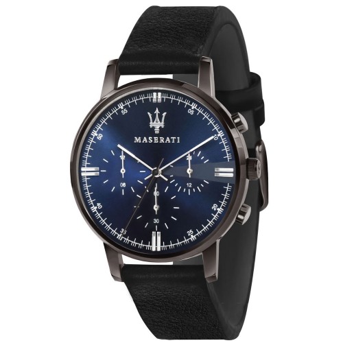 MASERATI Eleganza Black Leather Chronograph R8871630002