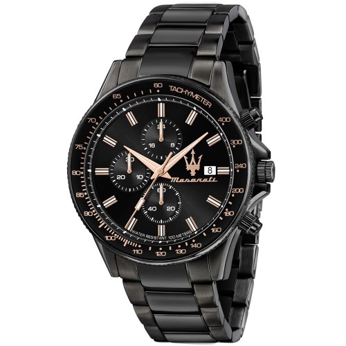 MASERATI Sfida Black Stainless Steel Chronograph R8873640011