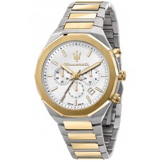 MASERATI Stile Two Tone Stainless Steel Chronograph R8873642009