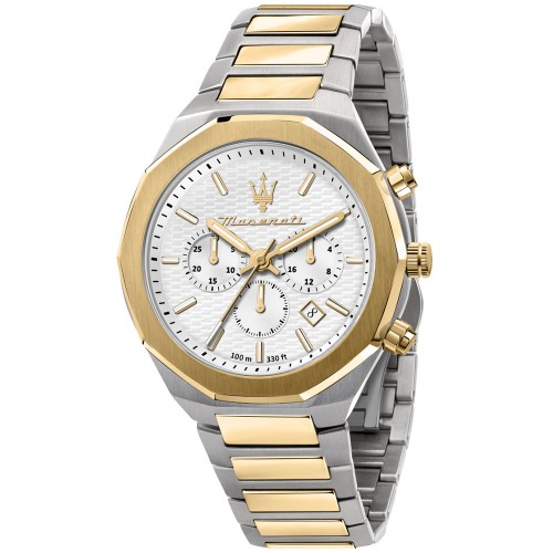 MASERATI Stile Two Tone Stainless Steel Chronograph R8873642009