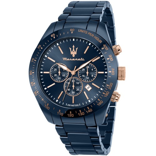 MASERATI Traguardo Blue Stainless Steel Chronograph R8873650002