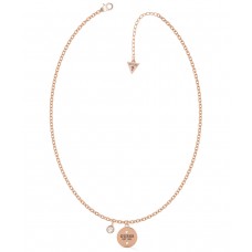 GUESS Κολιέ από ροζ επιχρυσωμένο ανοξείδωτο ατσάλι UBN79030