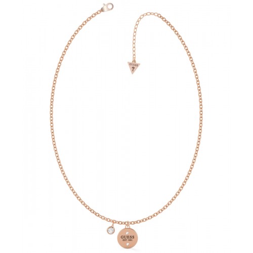 GUESS Κολιέ από ροζ επιχρυσωμένο ανοξείδωτο ατσάλι UBN79030