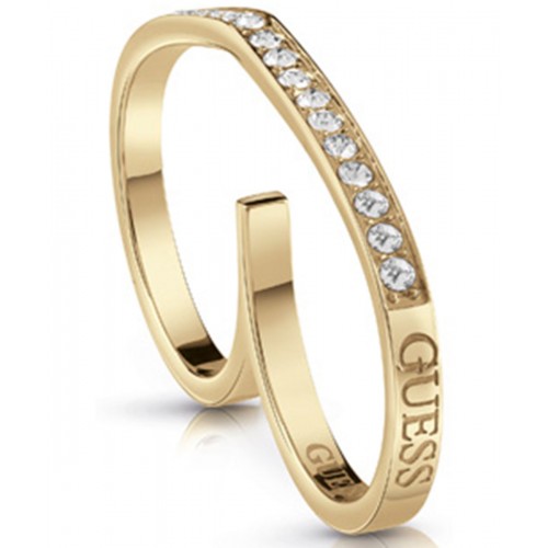 GUESS Δαχτυλίδι από επιχρυσωμένο ορείχαλκο UBR28004