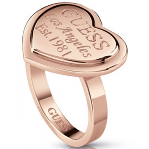 GUESS Δαχτυλίδι από ροζ επιχρυσωμένο ορείχαλκο UBR28008
