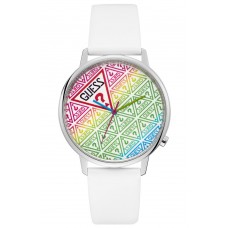 GUESS White Rubber Strap V1020M1