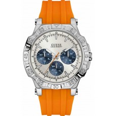 GUESS Multifunction Orange Rubber Strap W0966G1  