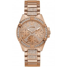 GUESS Crystals Rose Gold Stainless Steel Bracelet W1156L3