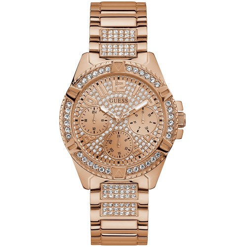GUESS Crystals Rose Gold Stainless Steel Bracelet W1156L3