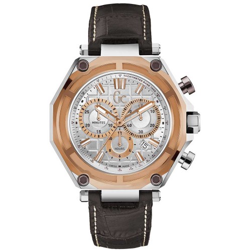 GUESS Collection Brown Leather Chronograph X10001G1S