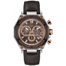 GUESS Collection Brown Leather Chronograph X10003G4S