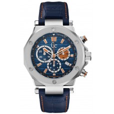 GUESS Collection Blue Leather Chronograph X72029G7S